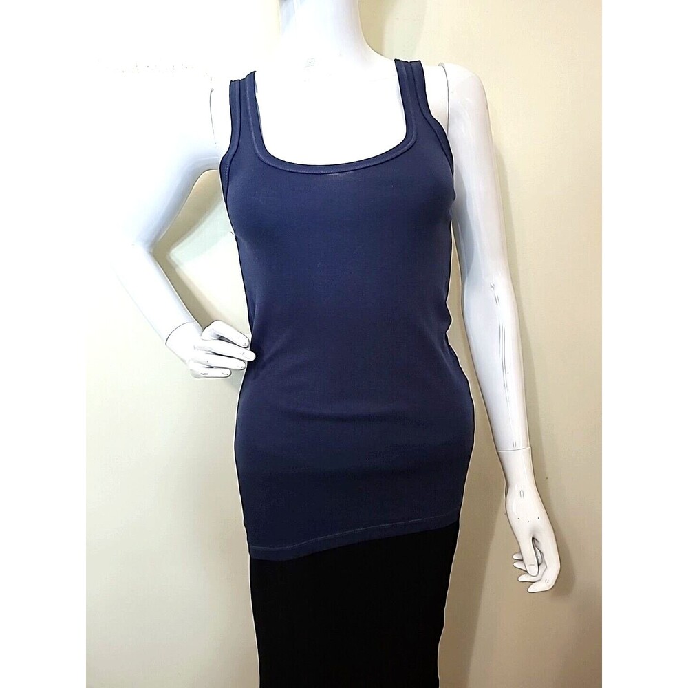 Splendid Scoop Neck Long Tank Top Size Womens Small Blue